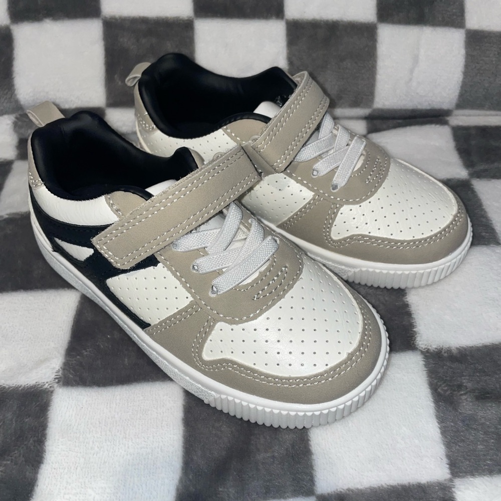 Carter's Kids Sneakers in White, Tan, and Black
